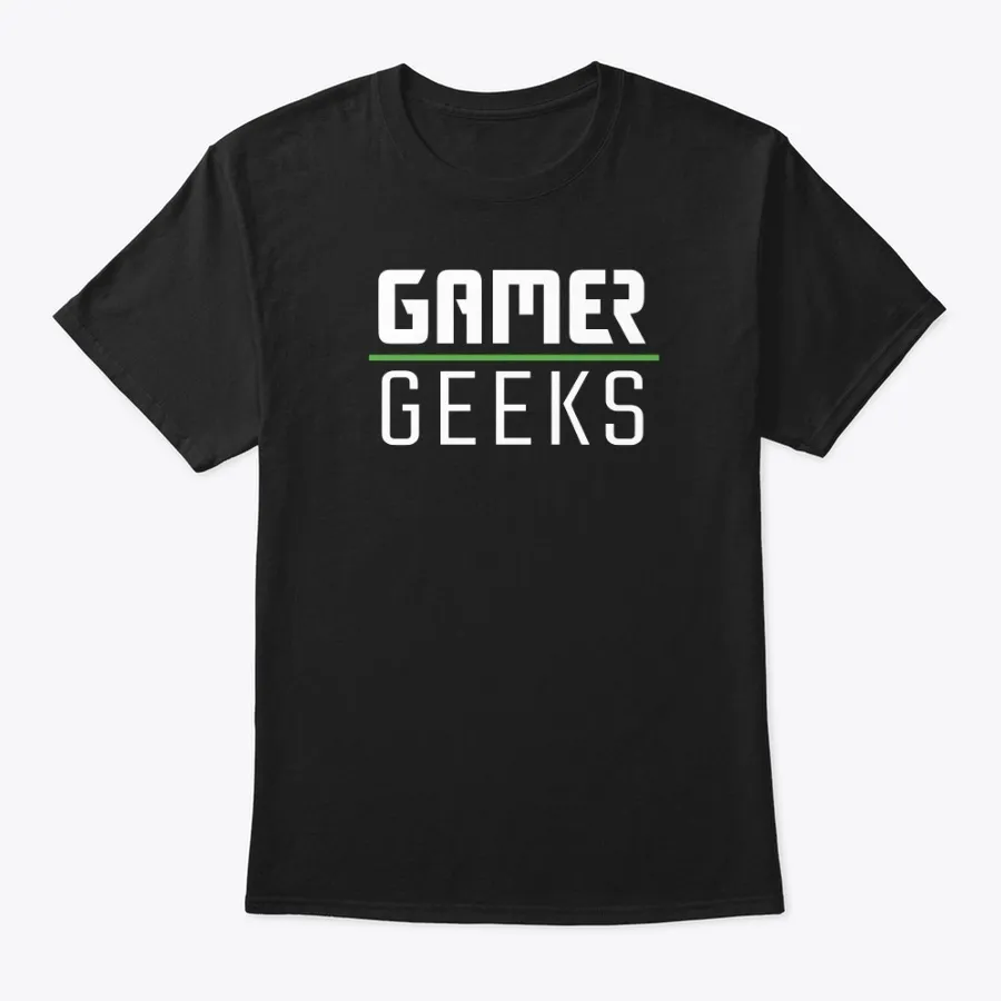 White Gamergeeks Logo - Stacked - Names t-shirt
