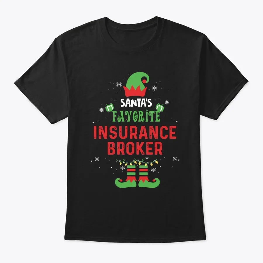 Santas Favorite Insurance Broker Tee - Names t-shirt