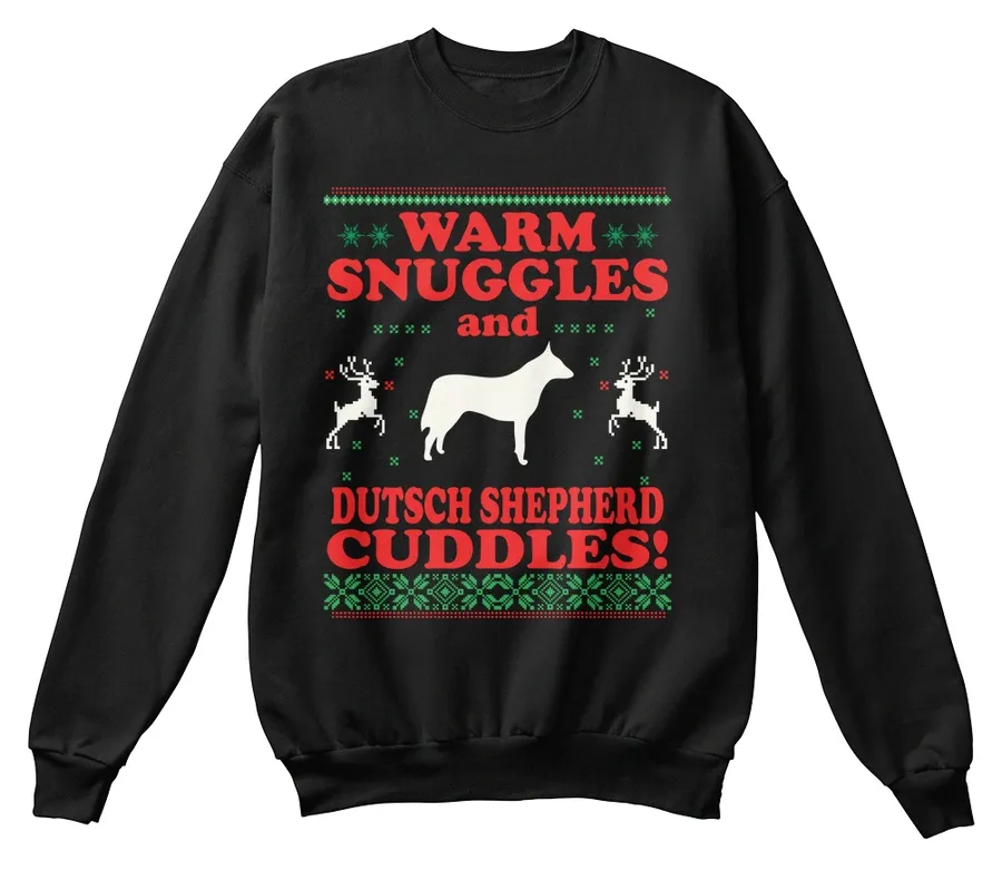 Warm Snuggles Dutsch Shepherd Sweater - Names t-shirt
