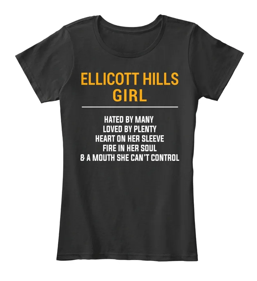 Ellicott Hills Md Girl - Heart On Sleeve Customizable City - Names t-shirt