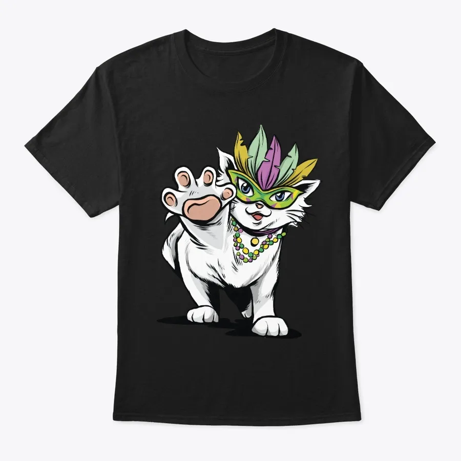 Mardi Gras Cat - Names t-shirt