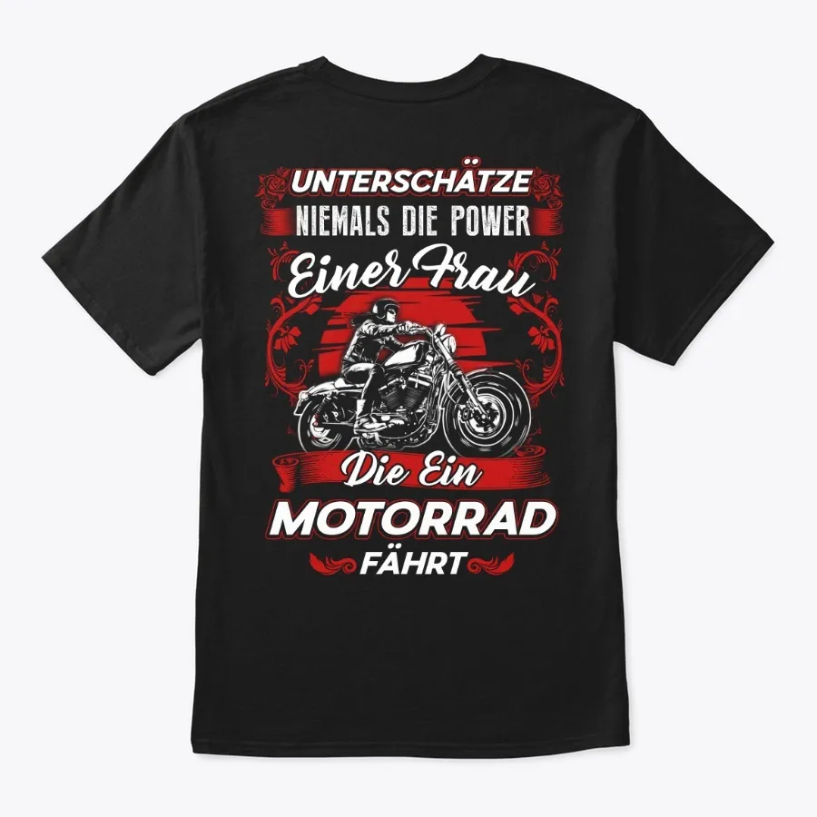 Motorrad Einer Frau T-shirt