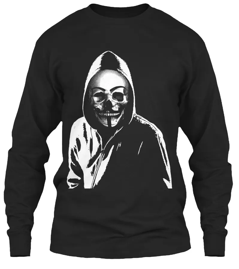 Guy Fawkes Skull And Hoodie Large Print