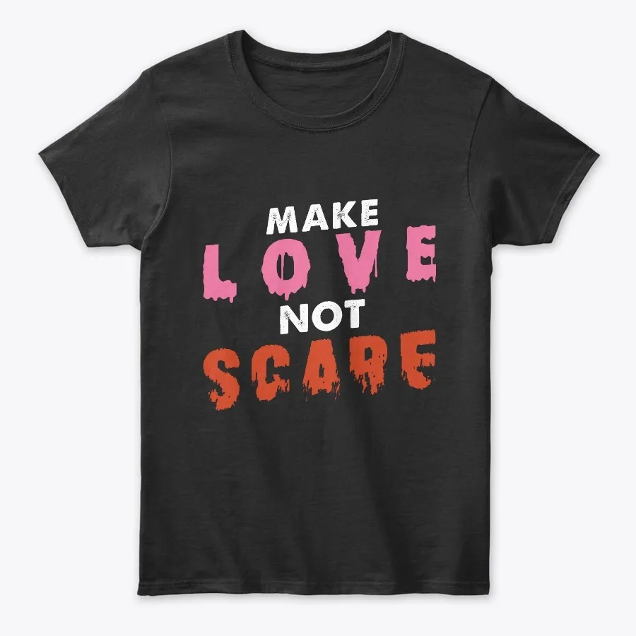 Make Love Not Scare Halloween Couple Tee