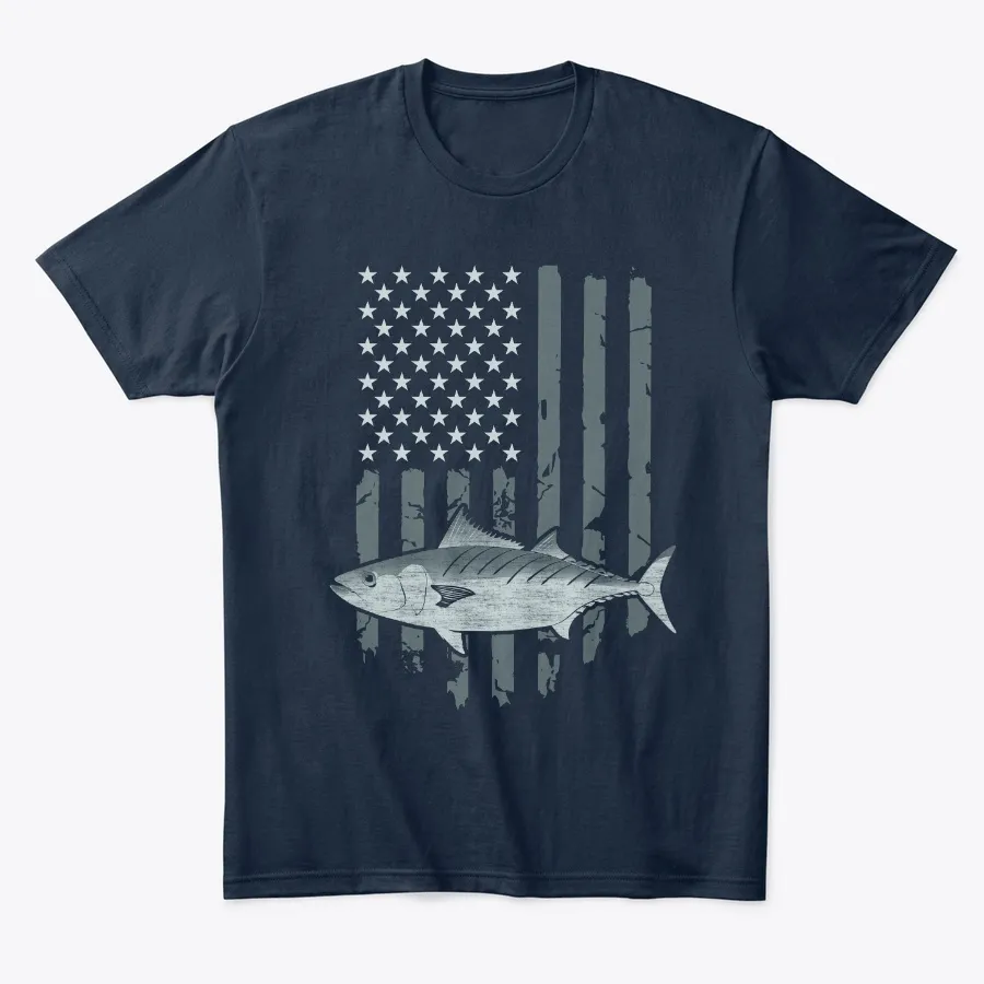 Bonito Fishing American Flag Tuna Fish