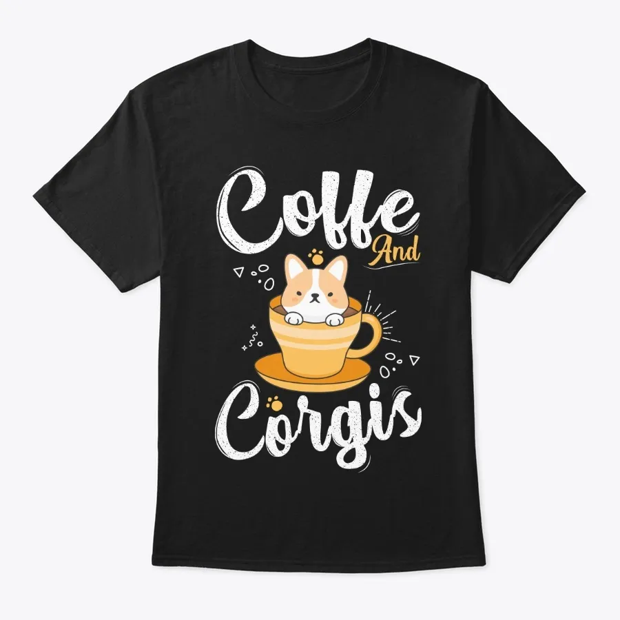 Corgi And Coffee Lovers Perfect Tshirt