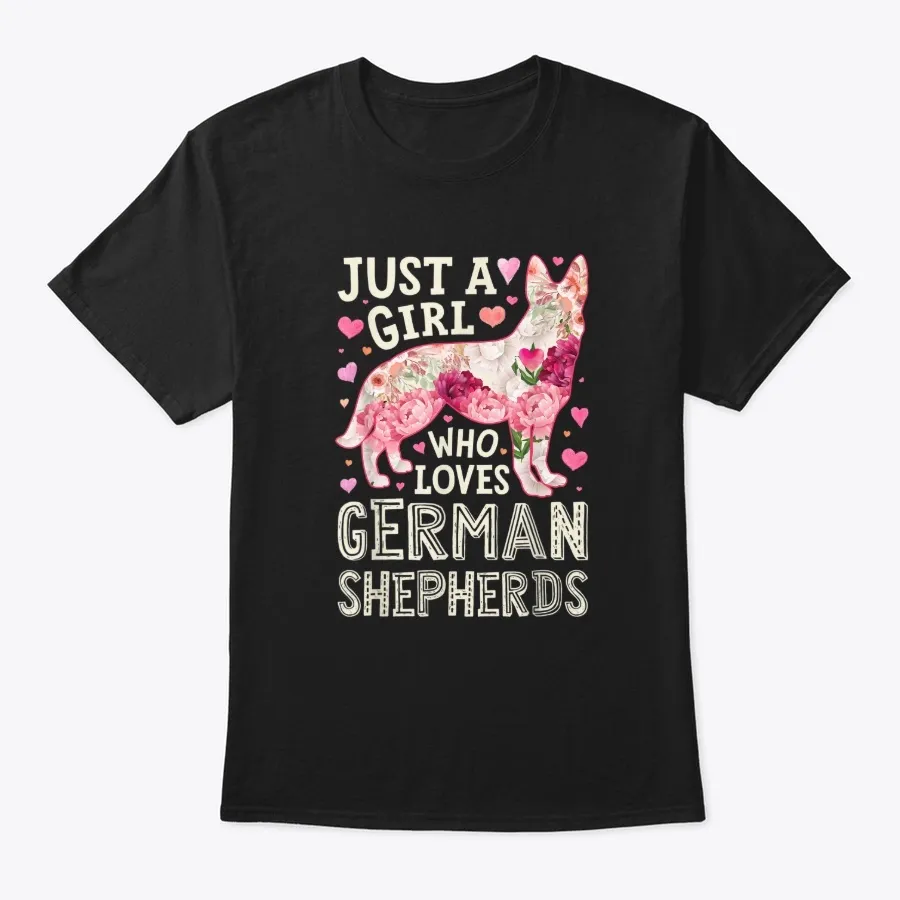 A Girl Who Loves German Shepherds Dog
