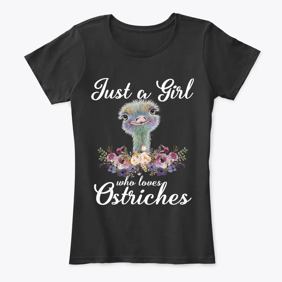 Girl Loves Ostriches Flower Style