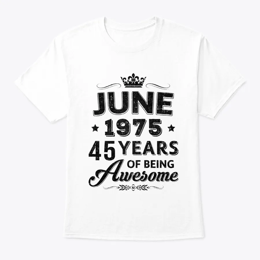 Vintage 1975 June 45th Birthday Gift