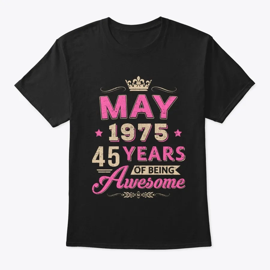 Vintage May 1975 45th Birthday Gift