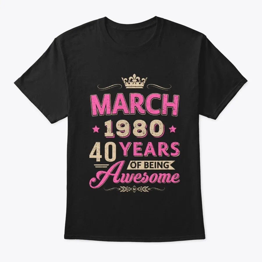 Vintage March 1980 40th Birthday Gift