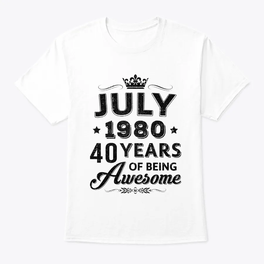 Vintage 1980 July 40th Birthday Gift