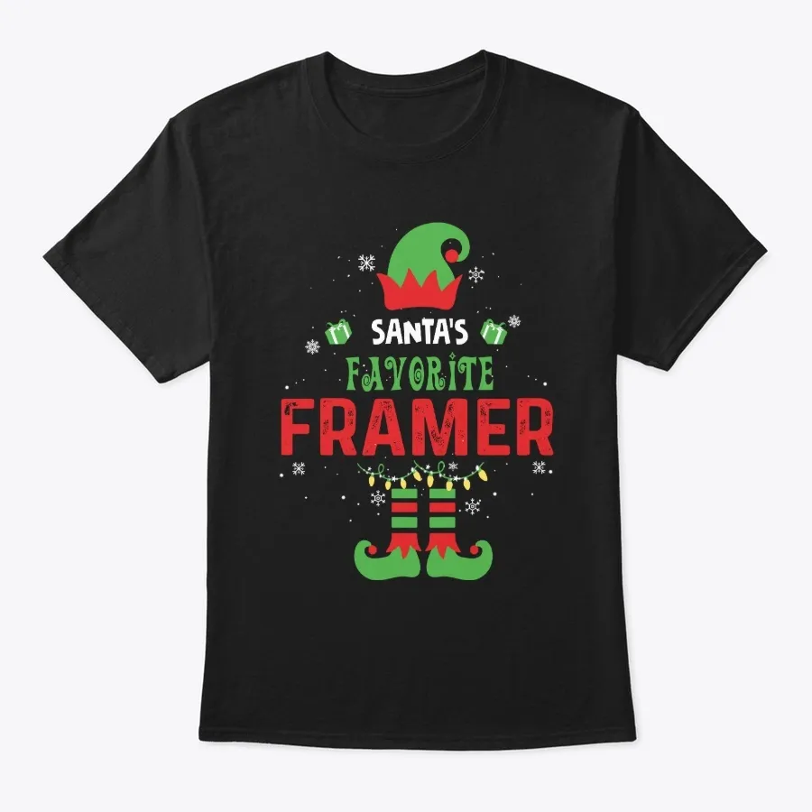 Santas Favorite Framer Xmas Gift Tee