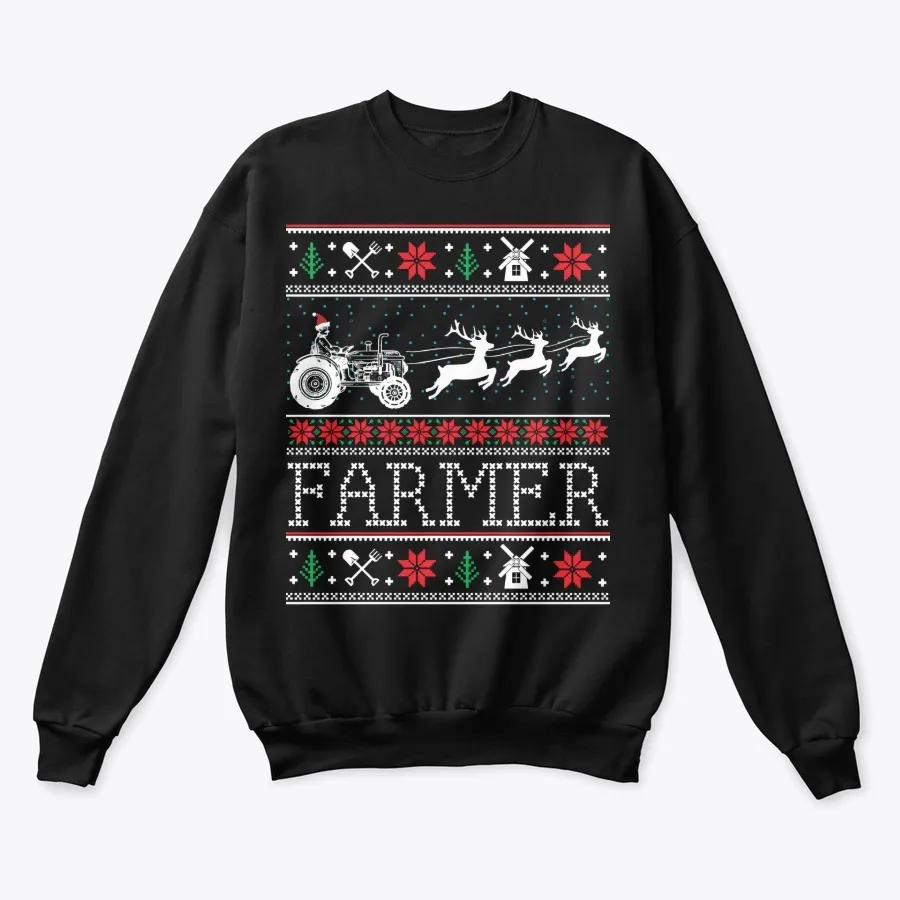 Farmer Tractors Ugly Christmas Xmas Gift
