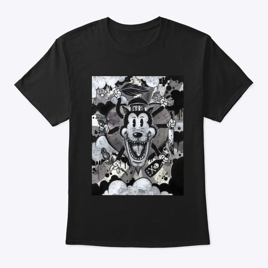 Wolfs Poison Graphic Cartoon T Shirt