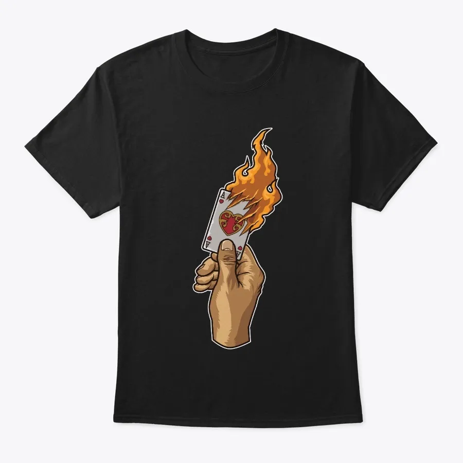 Hand With Burning Ace Card Poker Luck