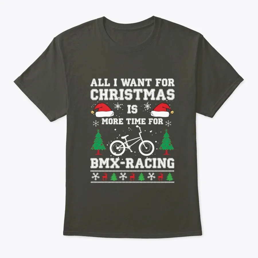 Christmas Shirt Bmx Racing Gift Tee Xmas