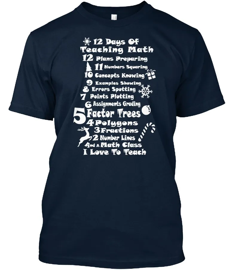 12 Days Of Math - Christmas T-shirt