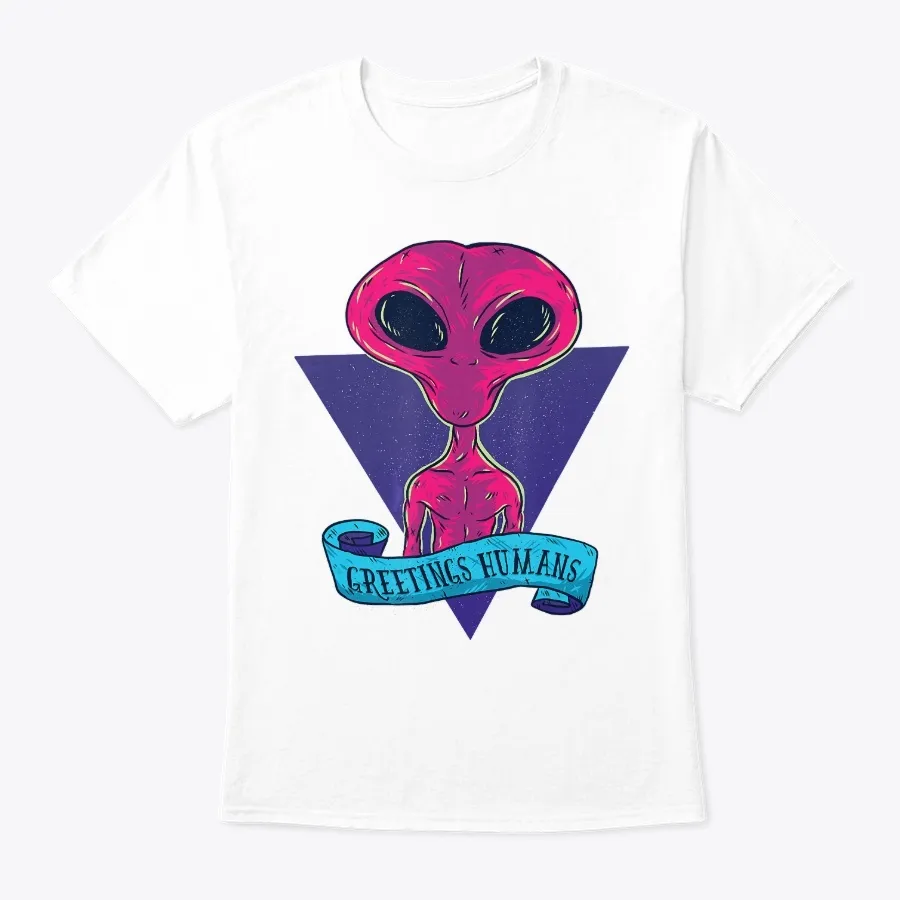 Funny Alien Shirt - Greetings Humans