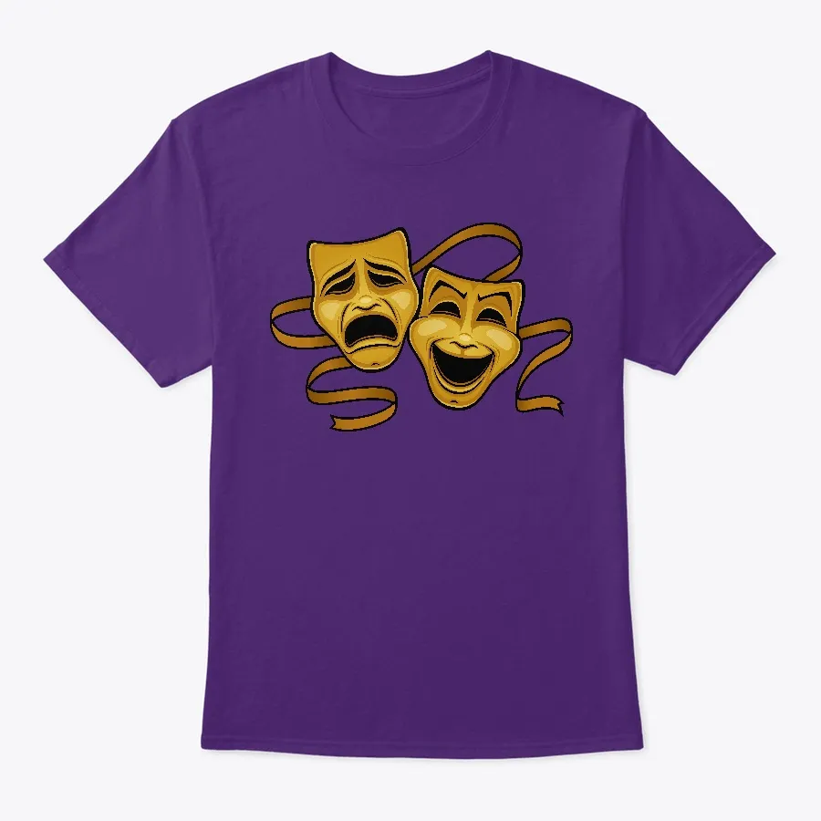 Gold Comedy And Tragedy Theater Masks