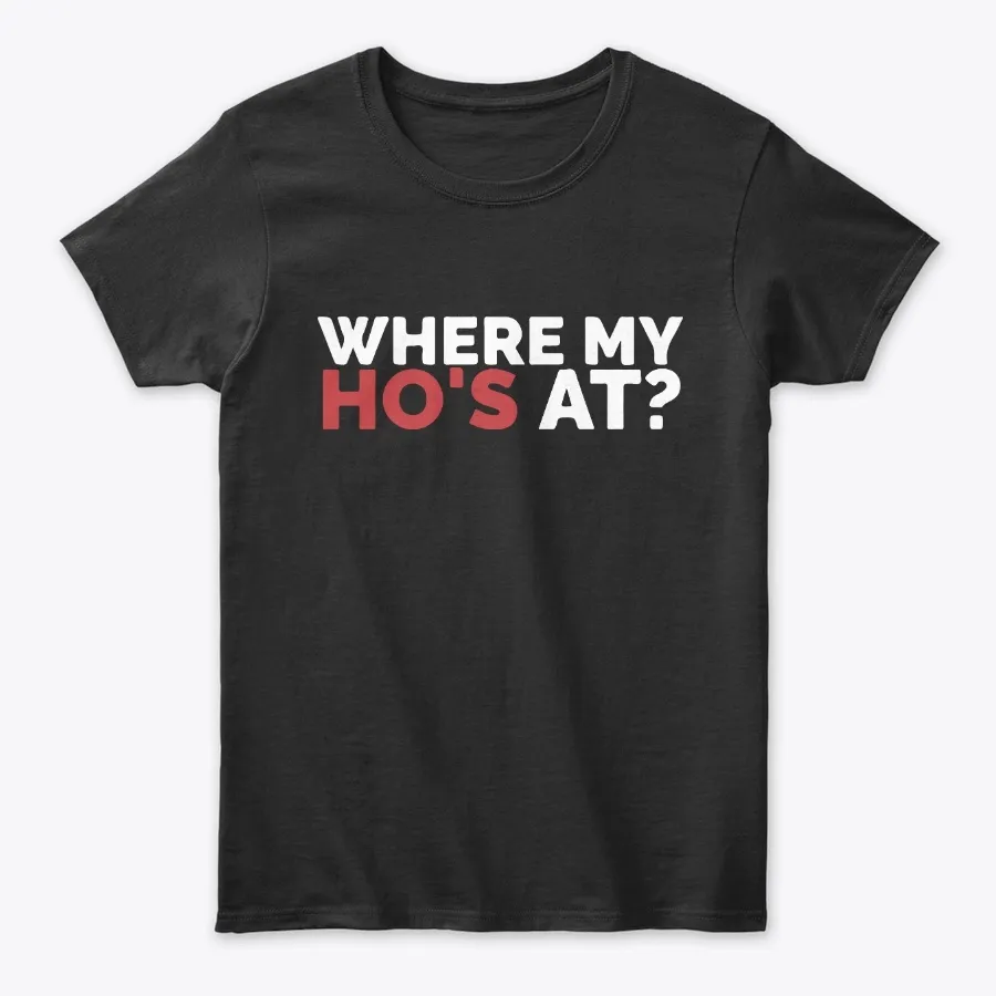 Where My Hos At Christmas Tee