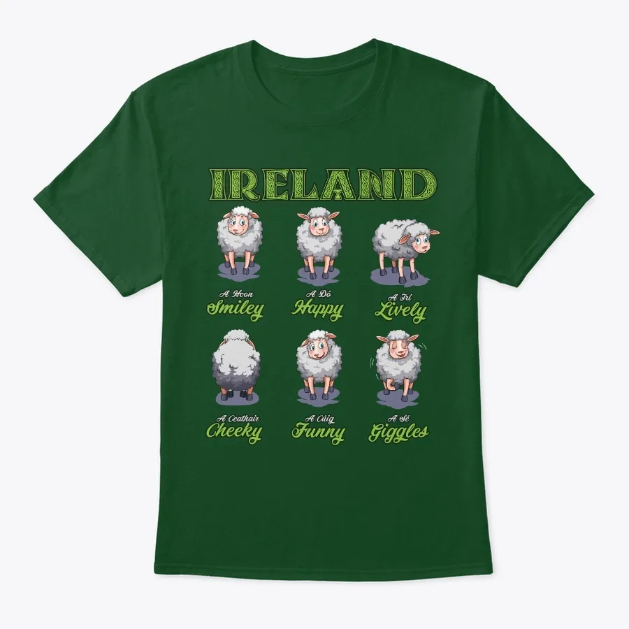 Happy Sheep Irish St Patrick Farmer Gift