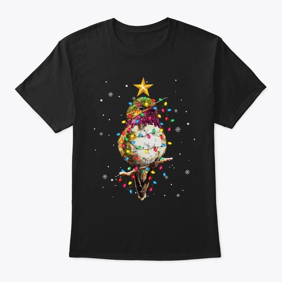 Hummingbird Christmas Lights T-shirt