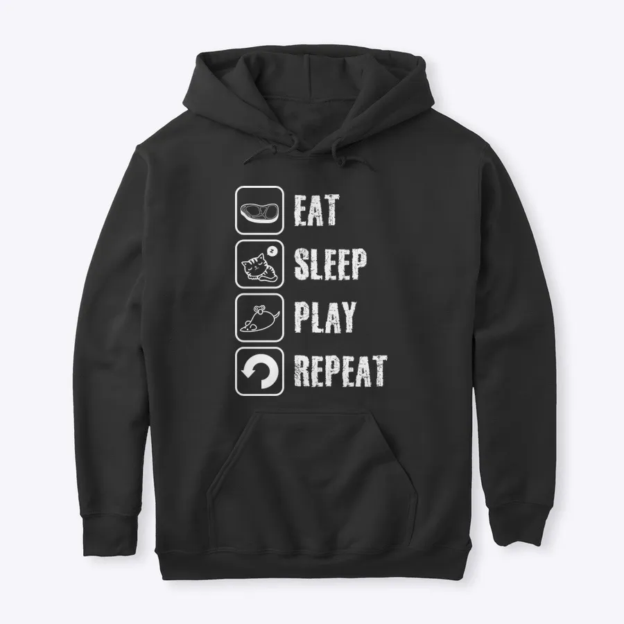 Eat Sleep Play Repeat - Katzenalltag