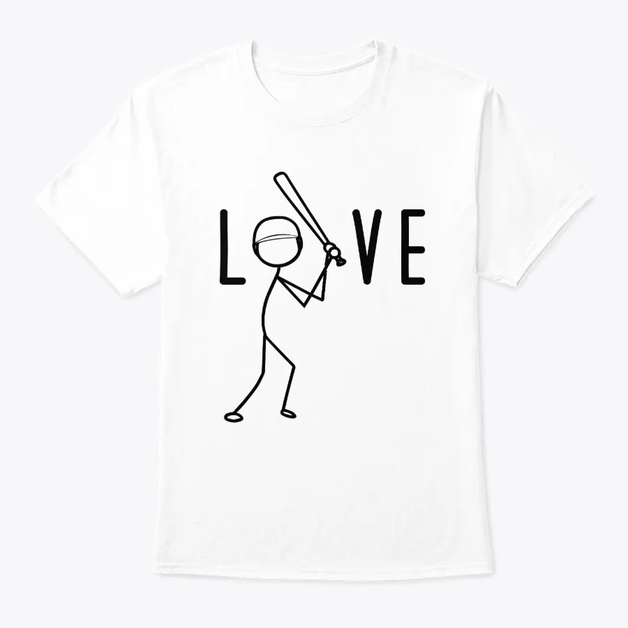 Cute Baseball Softball Player Love