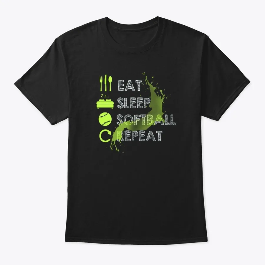 Eat Sleep Softball Repeat Fastpitch