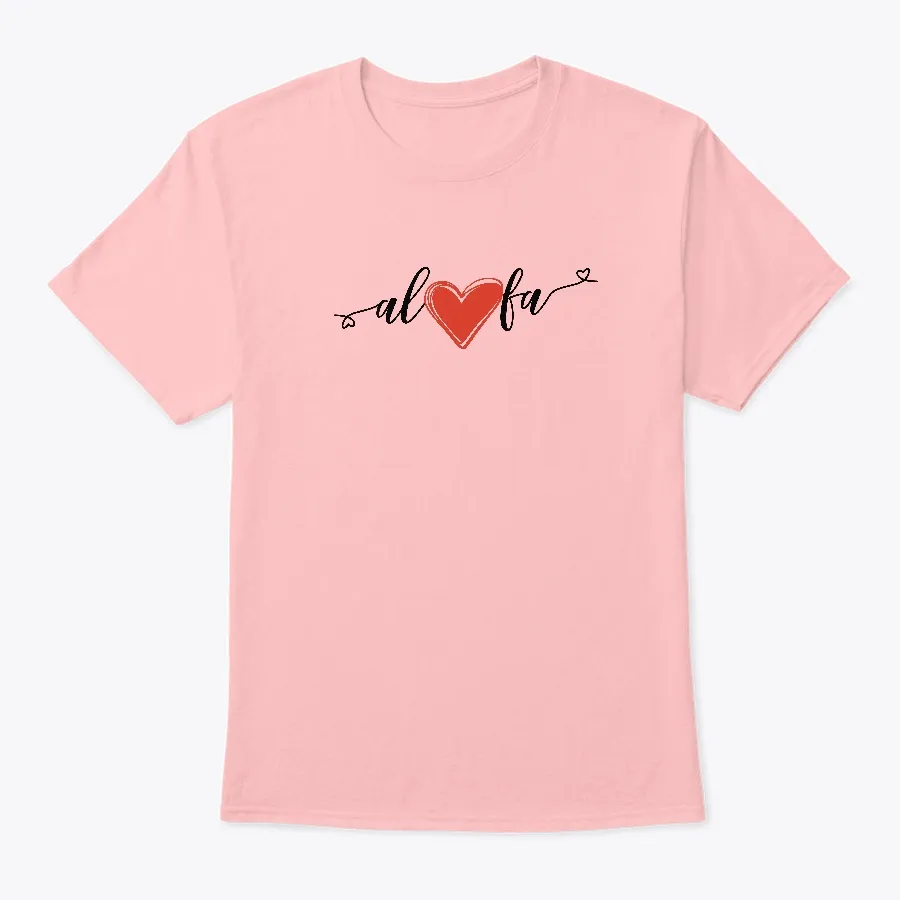 Swirly Heart Alofa Black Letters