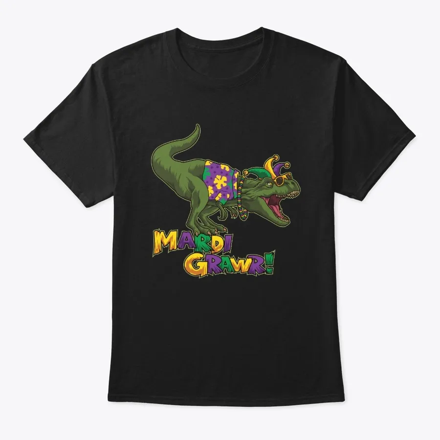 Mardi Gras T-rex - Mardi Grawr -