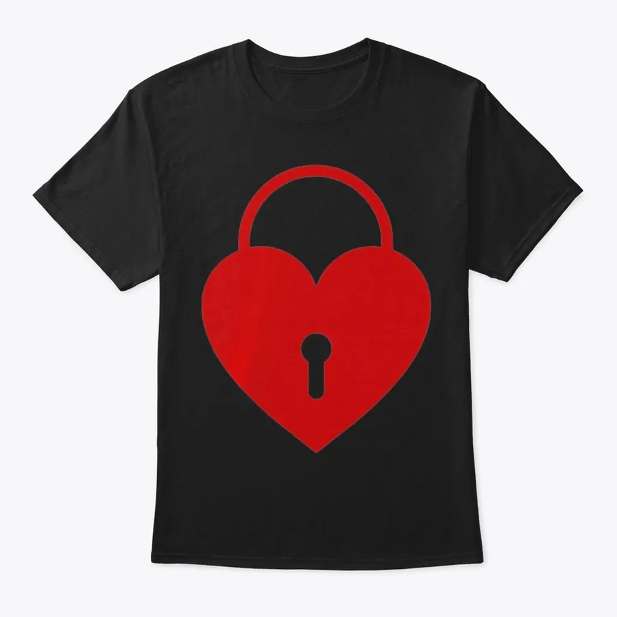 Couples Valentines Day T Shirt Lock Key