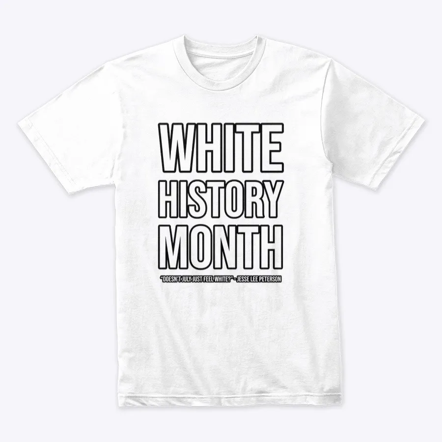 White History Month W Black Outlines