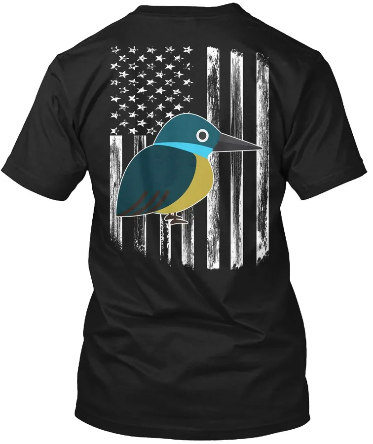 American Flag Kingfisher 4th Of July Tee