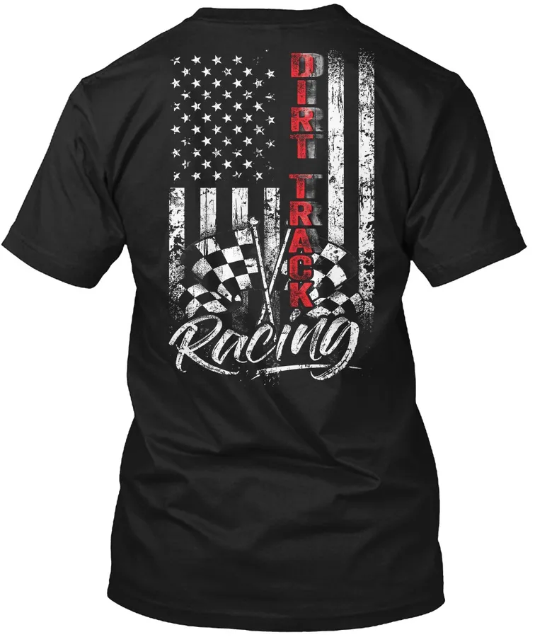 American Flag Dirt Track Racing Biker