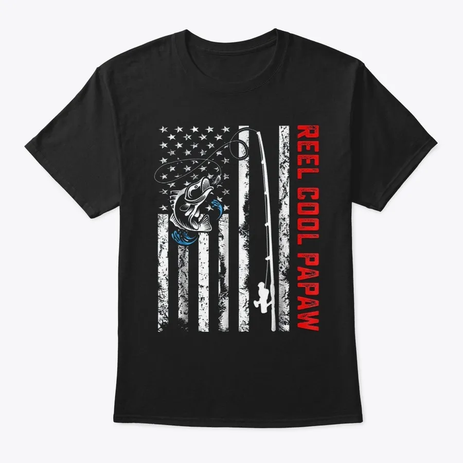 Reel Cool Papaw American Flag Fishing