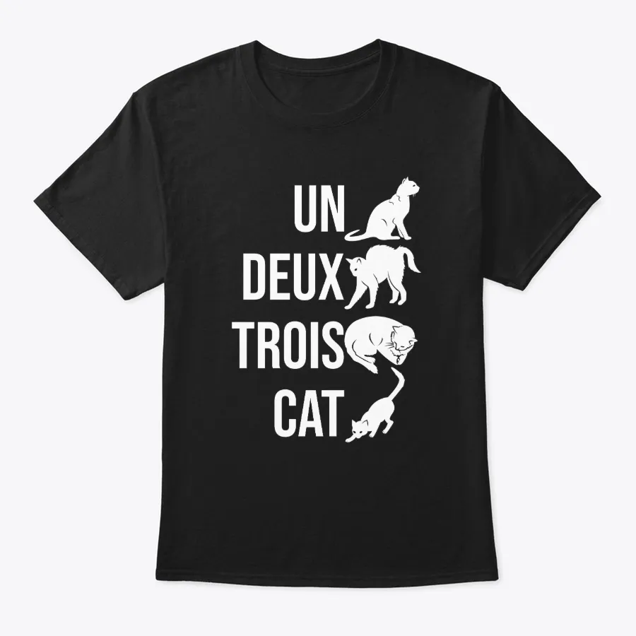 Cat French Pun Un Deux Trois Learn