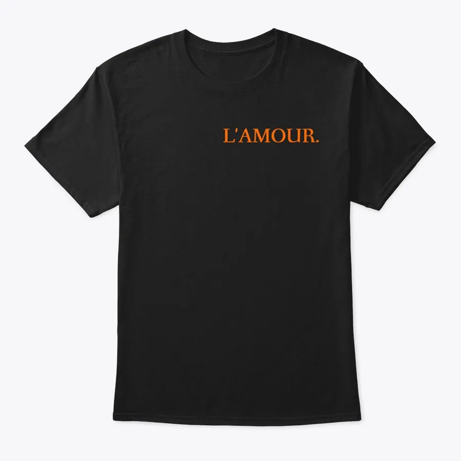 Tee Shirt Black & Orange Lamour
