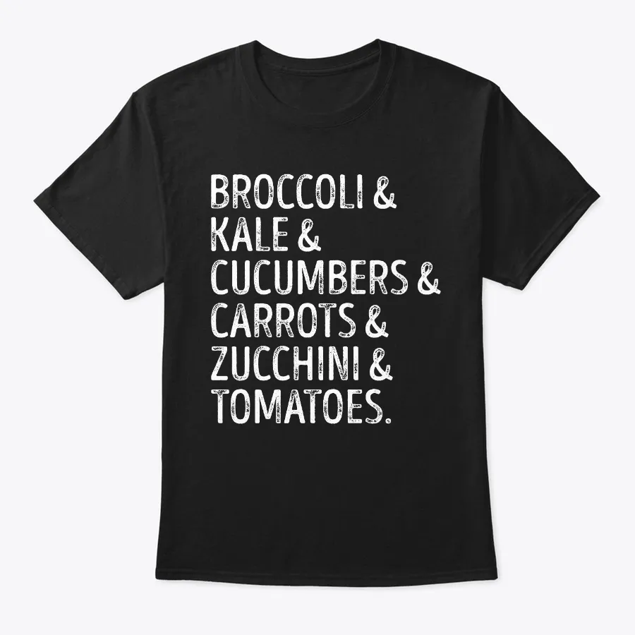Womens Veggie List Shirt Vegetables - Names t-shirt