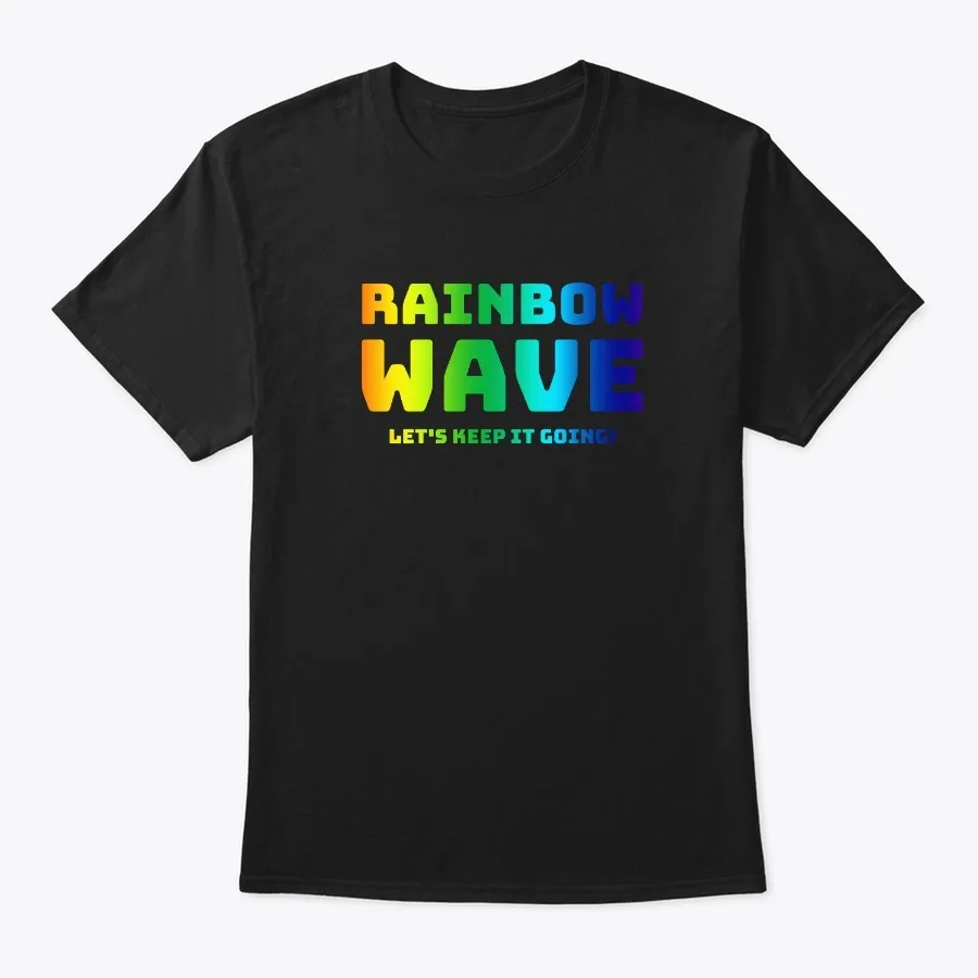 Rainbow Wave Blue Democrat Liberal