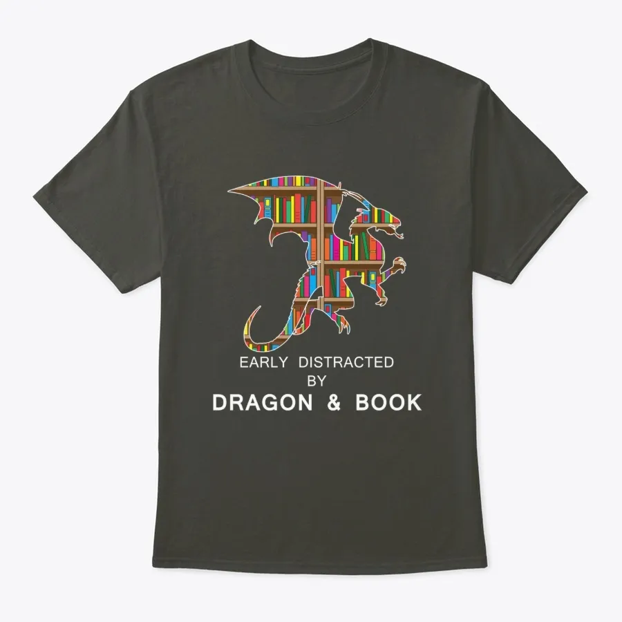 Easily Distracted By Dragon And Book