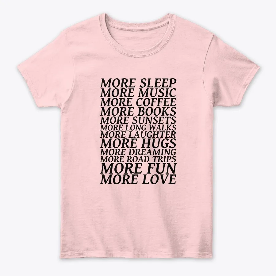 More Sleep Music Coffee Books Tee