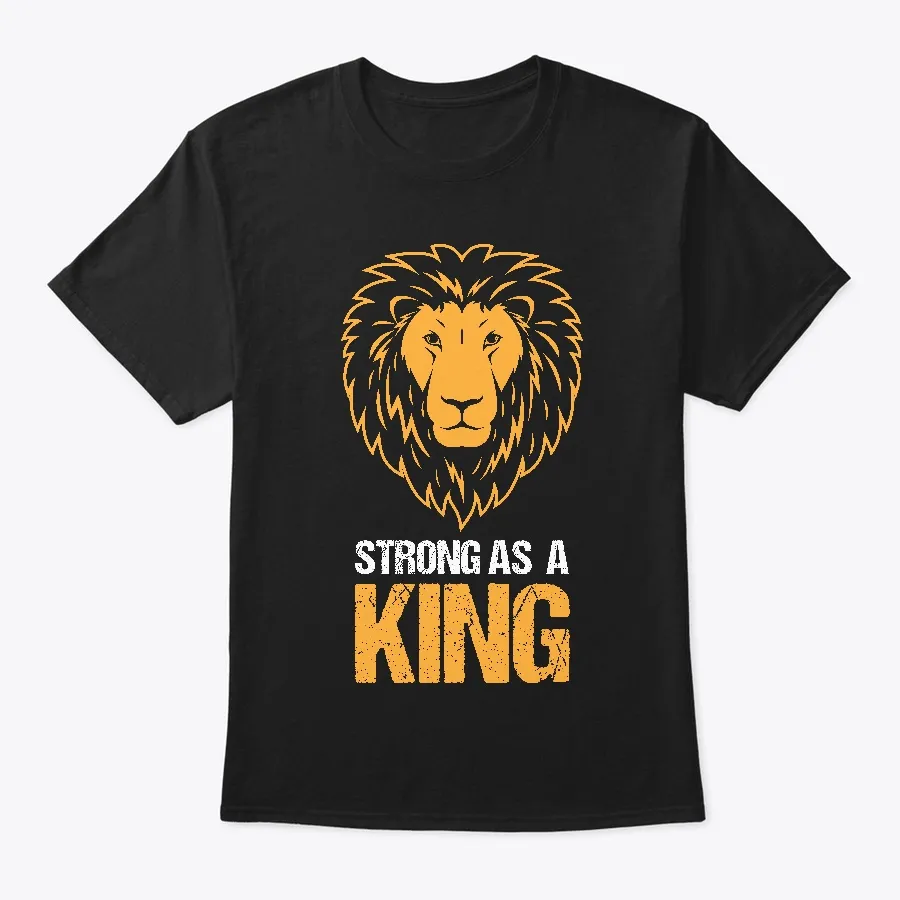 Strong As A King Motivational Lion Face