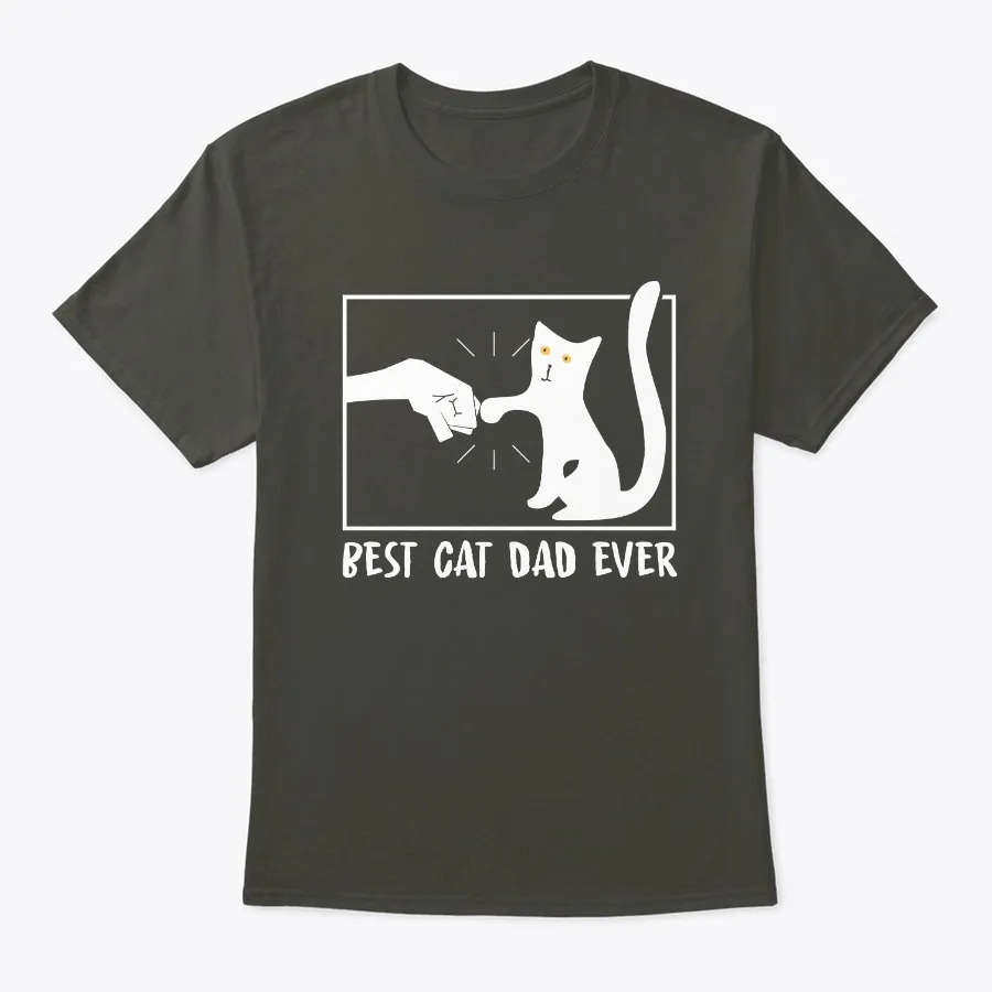 Best Cat Dad Ever Paw Fist Bump T-shirt