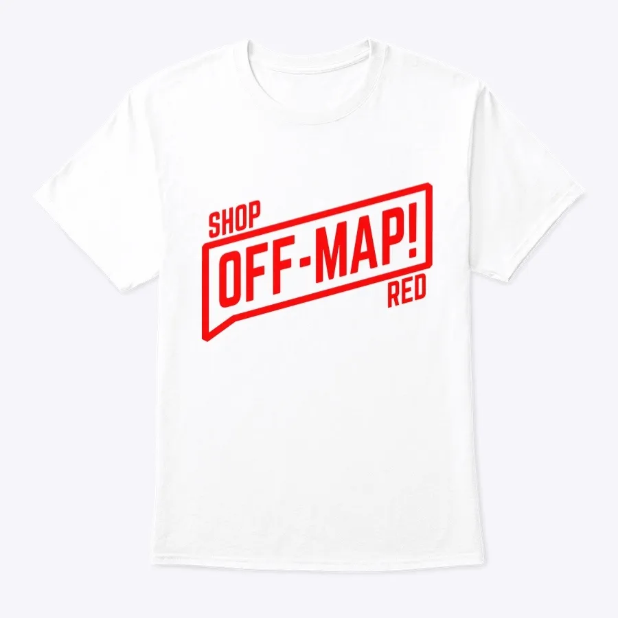 Shop Red Off-map Logo - Names t-shirt