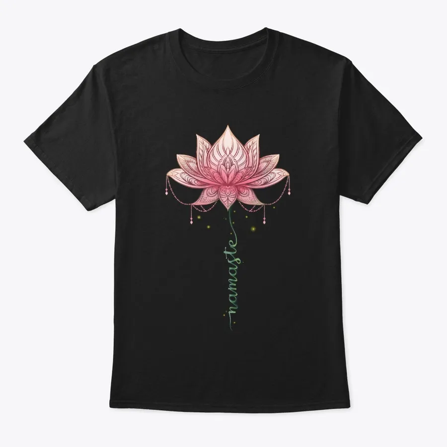 Namaste Mandala Lotus Yoga T-shirt