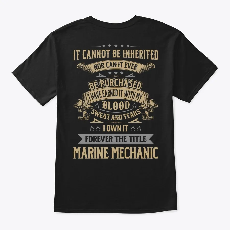 Marine Mechanic My Blood T-shirt