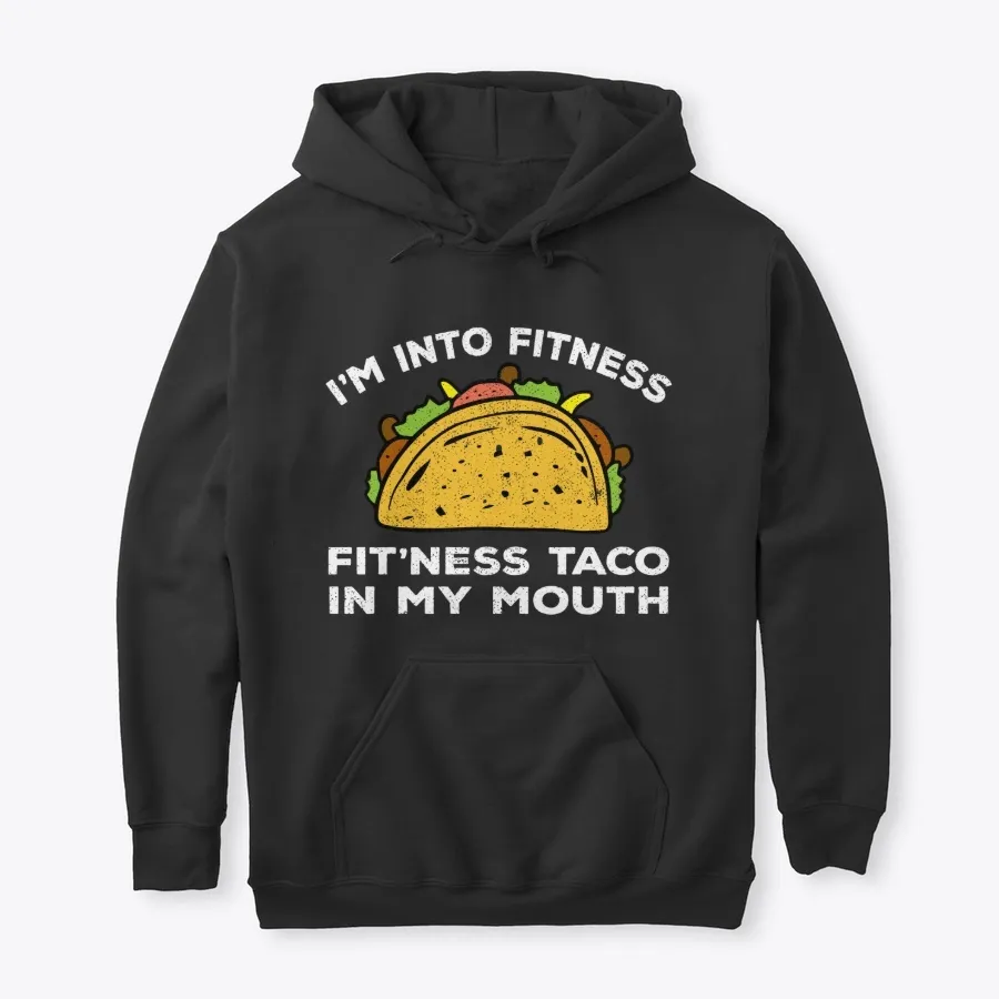Mens Fitness Taco Hoodies Funny Sweater
