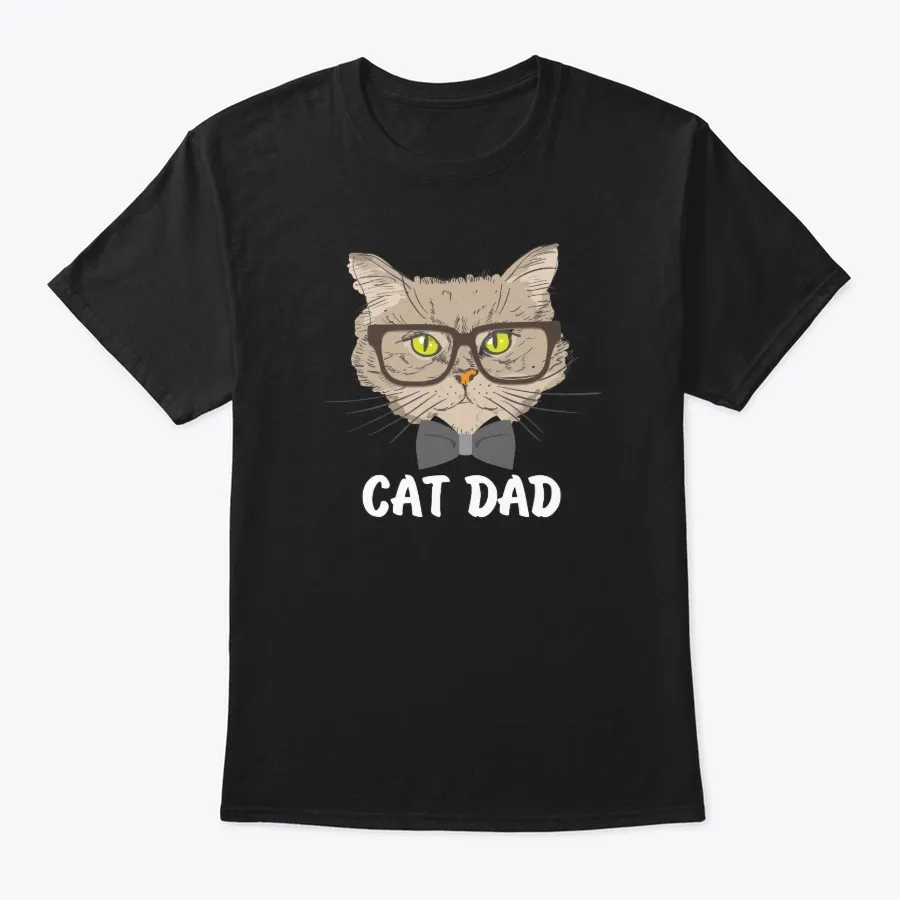 Cat Dad Triblend Heather Brown Tshirt - Names t-shirt